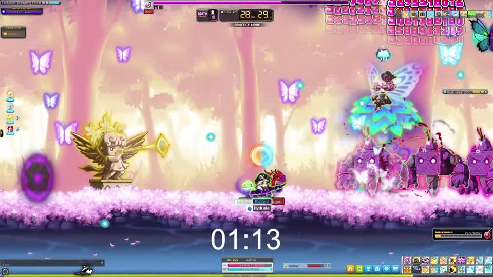 ルシードのレーザー攻撃。複数のレーザーがプレイヤーを狙い、止まると連続被弾につながる。