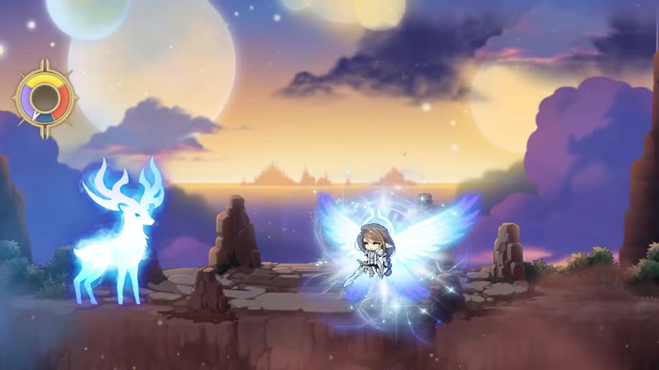 セレン2段階の夜明け。青白い背景になり、次の時間帯へ向けた準備が必要になる。